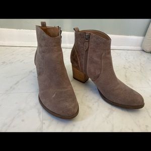 Franco Sarto suede heeled booties